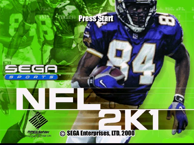 NFL 2K1  title screen image #1 