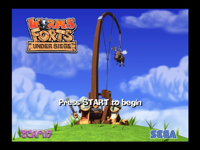Worms Forts Under Siege title screen image #1 