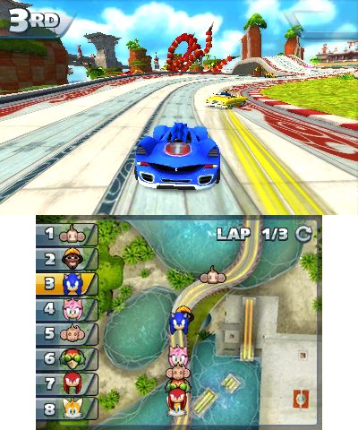 Sonic & All-Stars Racing Transformed in-game screen image #1 