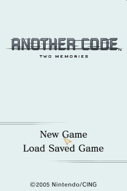 Another Code: Two Memories  title screen image #1 