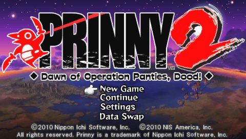 Prinny 2: Dawn of Operation Panties, Dood!  title screen image #1 