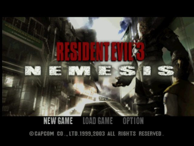 Resident Evil 3: Nemesis  title screen image #1 