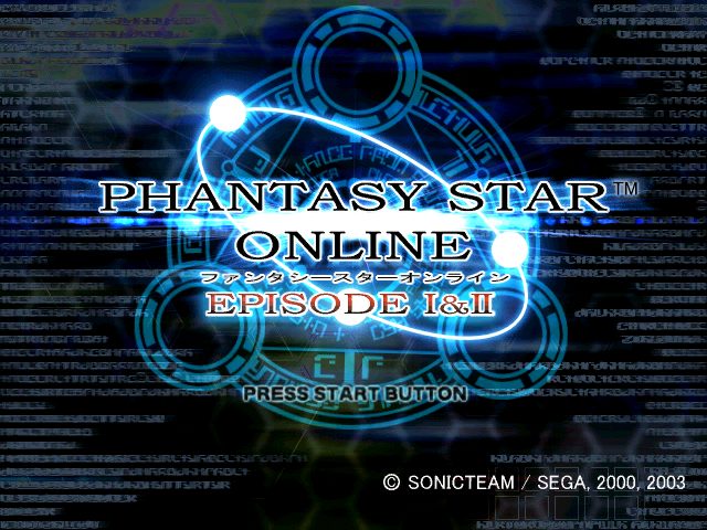 Phantasy Star Online Episode I & II title screen image #1 