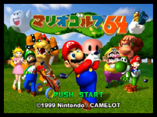 Mario Golf 64  title screen image #1 