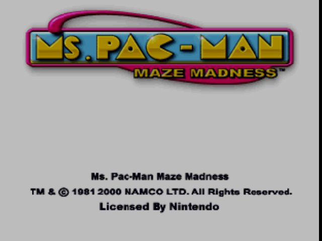 Ms. Pac-Man Maze Madness  title screen image #1 