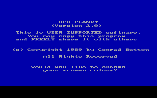 Red Planet title screen image #1 