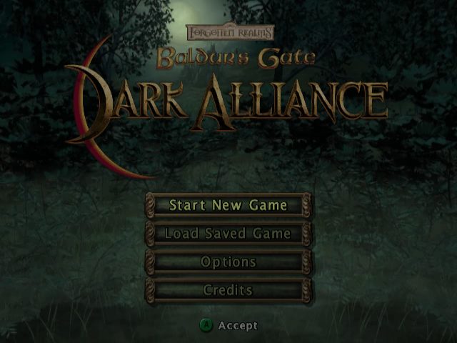 Baldur's Gate: Dark Alliance  title screen image #1 