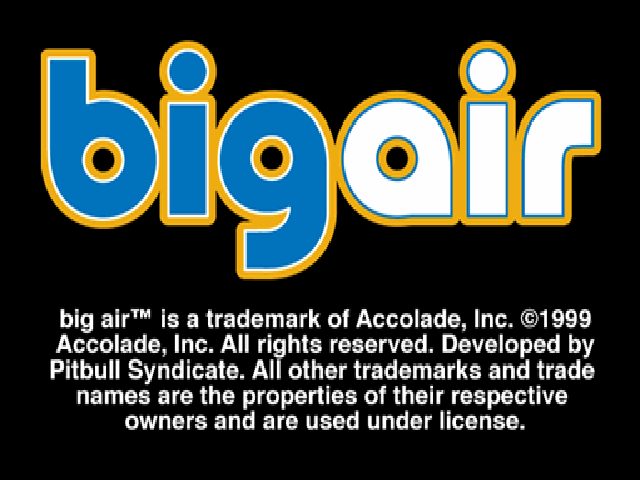 Big Air  title screen image #1 