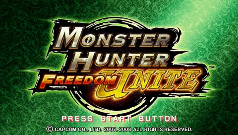 Monster Hunter Freedom Unite title screen image #1 