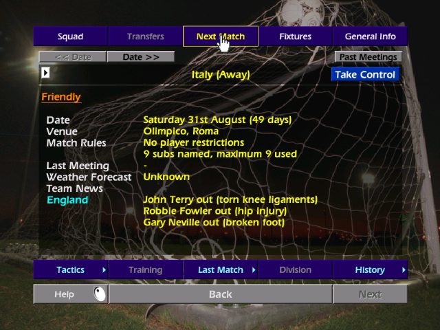 Championship Manager Season 02/03  in-game screen image #1 