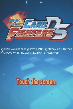 SNK vs. Capcom Card Fighters DS  title screen image #1 