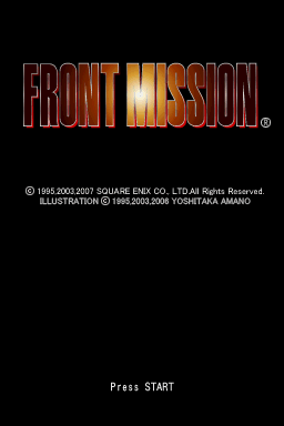 Front Mission  title screen image #1 