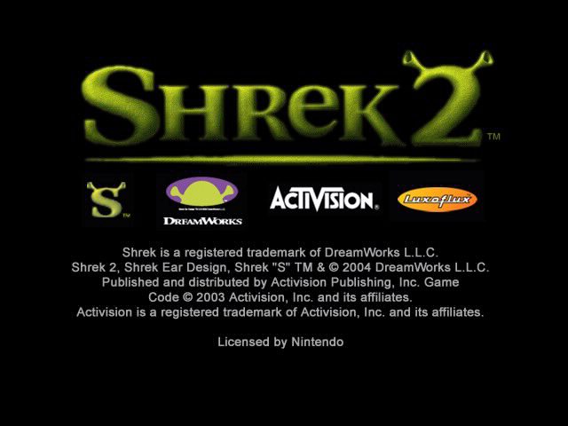 Shrek 2  title screen image #1 