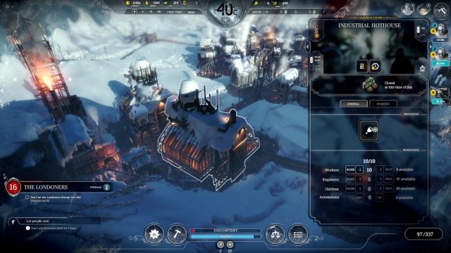 Frostpunk in-game screen image #1 