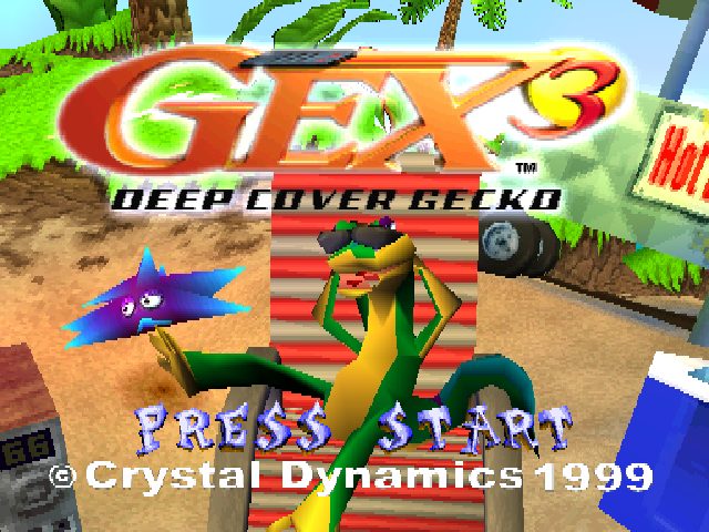 Gex 3: Deep Cover Gecko title screen image #1 
