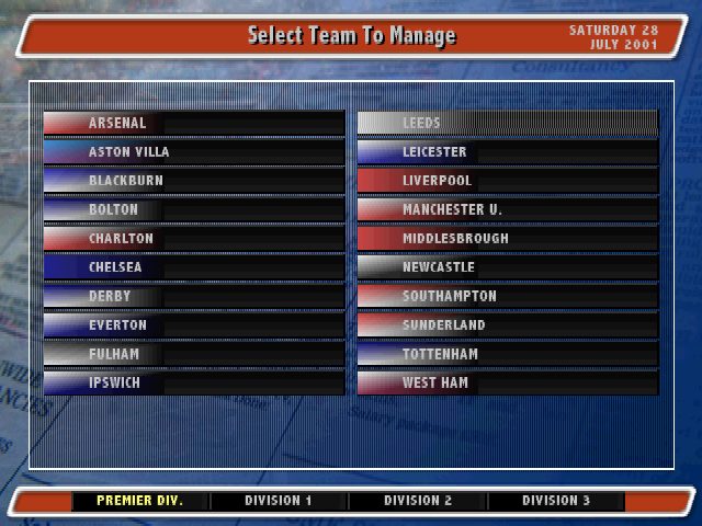 Alex Ferguson's Player Manager 2002  in-game screen image #1 