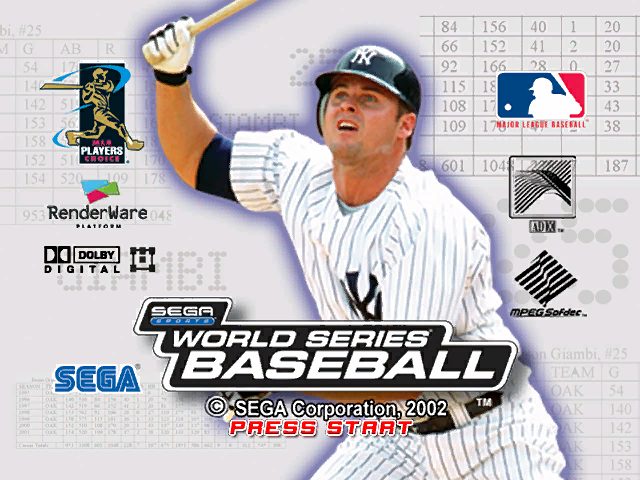 World Series Baseball title screen image #1 