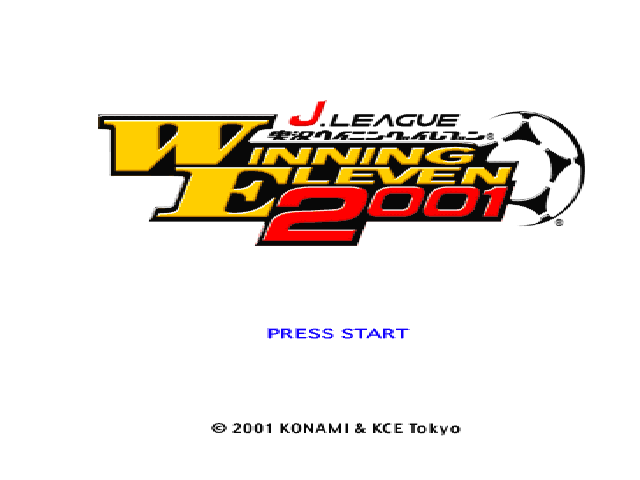 J.League Jikkyou Winning Eleven 2001  title screen image #1 