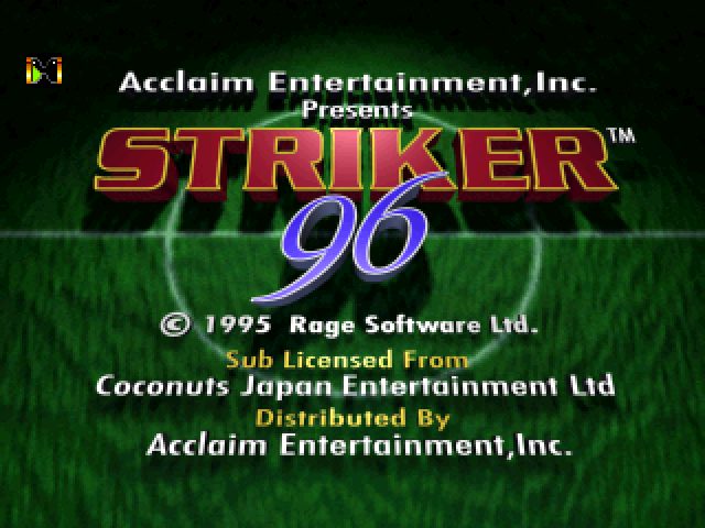 Striker '96  title screen image #1 