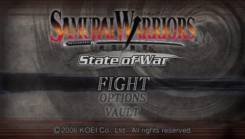 Samurai Warriors - State of War title screen image #1 