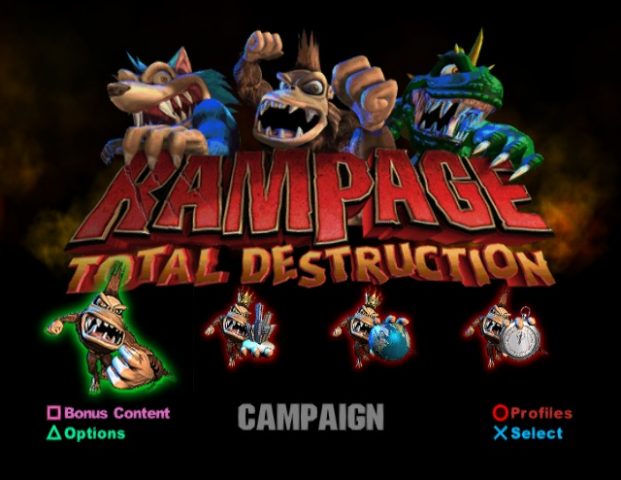 Rampage: Total Destruction title screen image #1 
