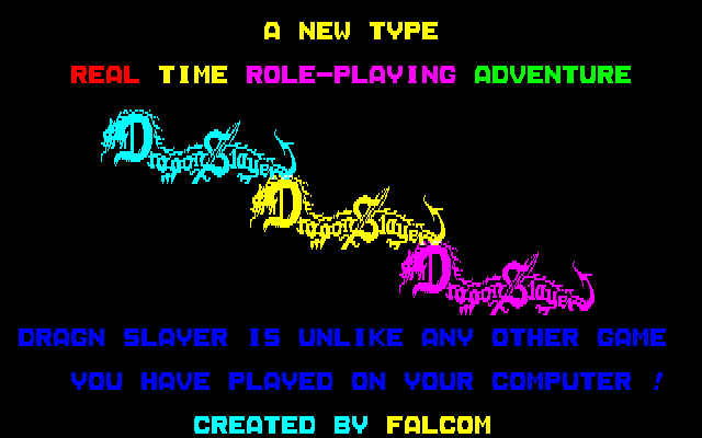 Dragon Slayer  title screen image #1 
