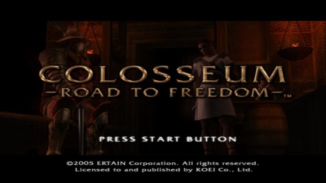 Colosseum: Road to Freedom  title screen image #1 