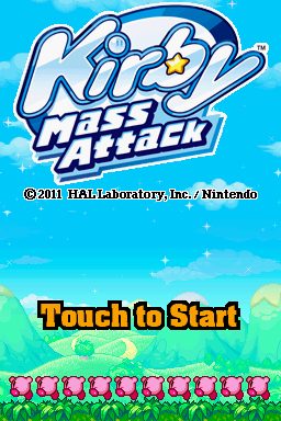 Kirby Mass Attack  title screen image #1 