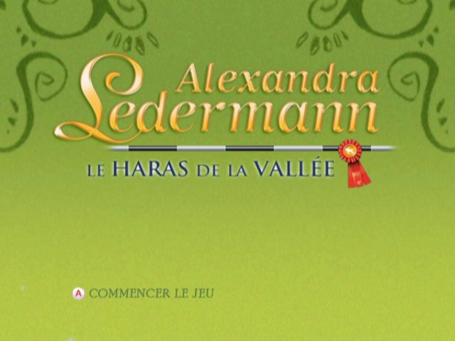 Alexandra Ledermann: The Stud in the Valley  title screen image #1 