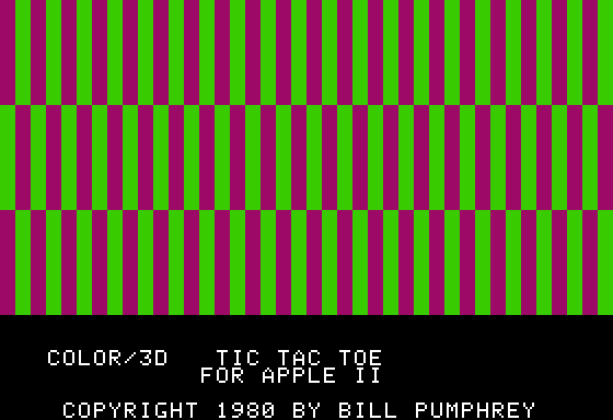 Color 3D Tic-Tac-Toe title screen image #1 