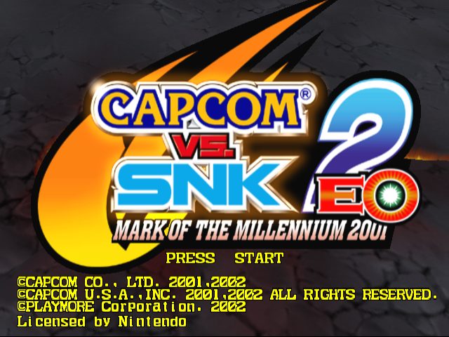 Capcom vs. SNK 2 EO  title screen image #1 