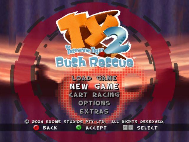 Ty the Tasmanian Tiger 2: Bush Rescue title screen image #1 