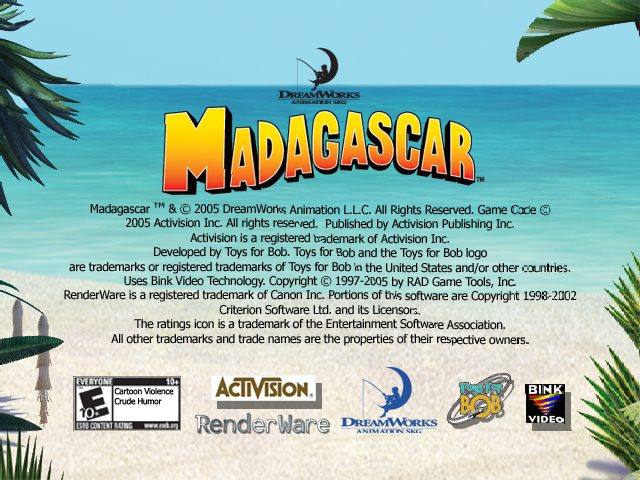 Madagascar title screen image #1 