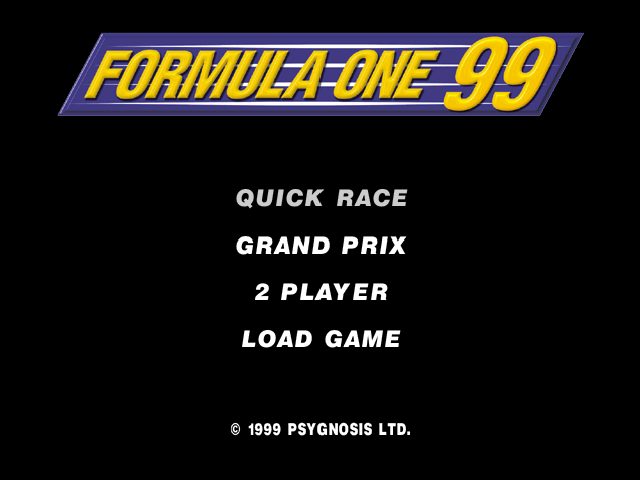 Formula One 99  title screen image #1 