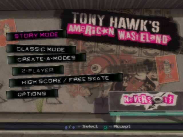 Tony Hawk's American Wasteland title screen image #1 