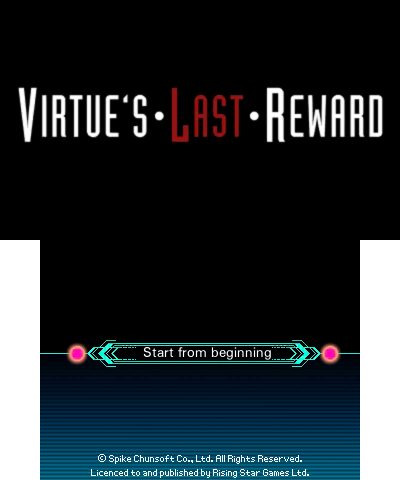 Zero Escape: Virtue's Last Reward  title screen image #1 