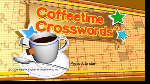 Coffeetime Crosswords title screen image #1 