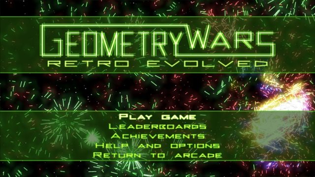 Geometry Wars: Retro Evolved title screen image #1 