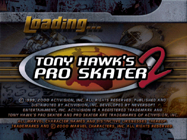 Tony Hawk's Pro Skater 2 title screen image #1 