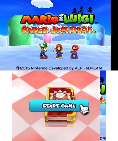 Mario & Luigi: Paper Jam Bros.  title screen image #1 