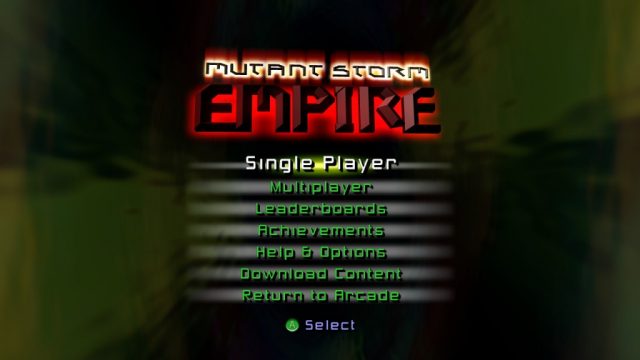 Mutant Storm Empire title screen image #1 