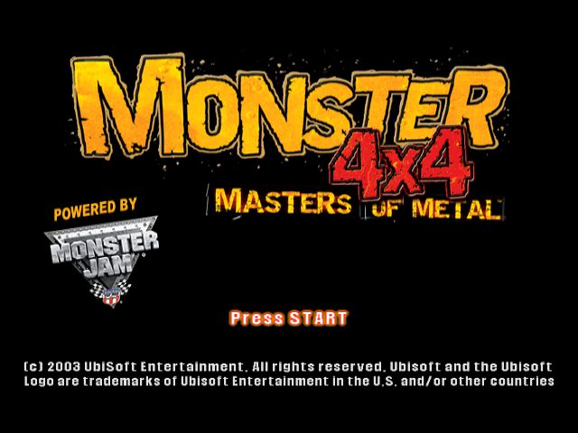 Monster 4x4: Masters of Metal title screen image #1 