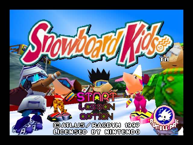 Snowboard Kids  title screen image #1 
