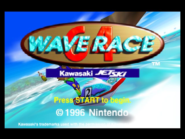 Wave Race 64  title screen image #1 