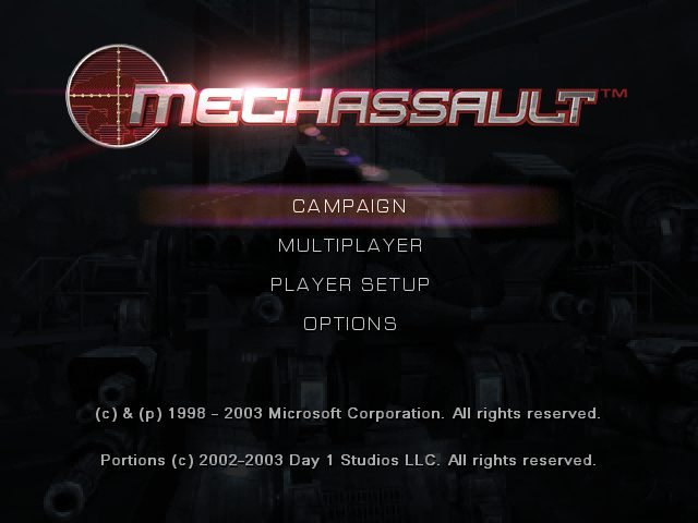 MechAssault title screen image #1 