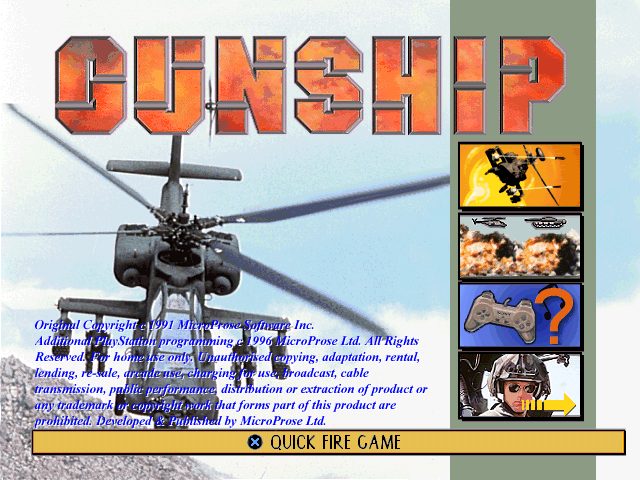 Gunship title screen image #1 