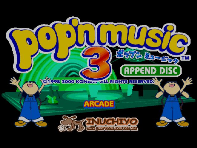 Pop'n Music 3 Append Disc title screen image #1 