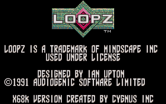 Loopz  title screen image #1 