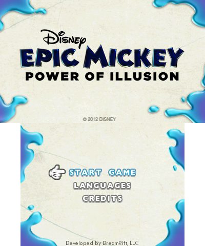 Epic Mickey: Power of Illusion  title screen image #1 