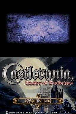 Castlevania: Order of Ecclesia  title screen image #1 